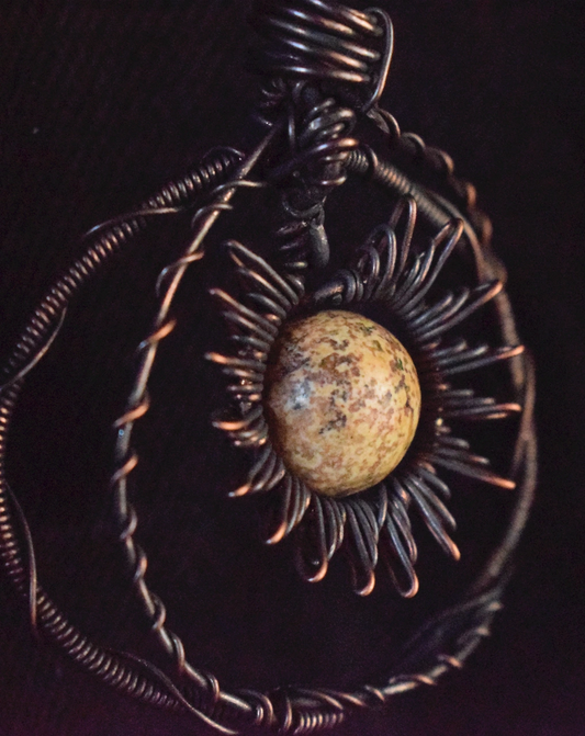 Sand Jasper Sun Talisman 2