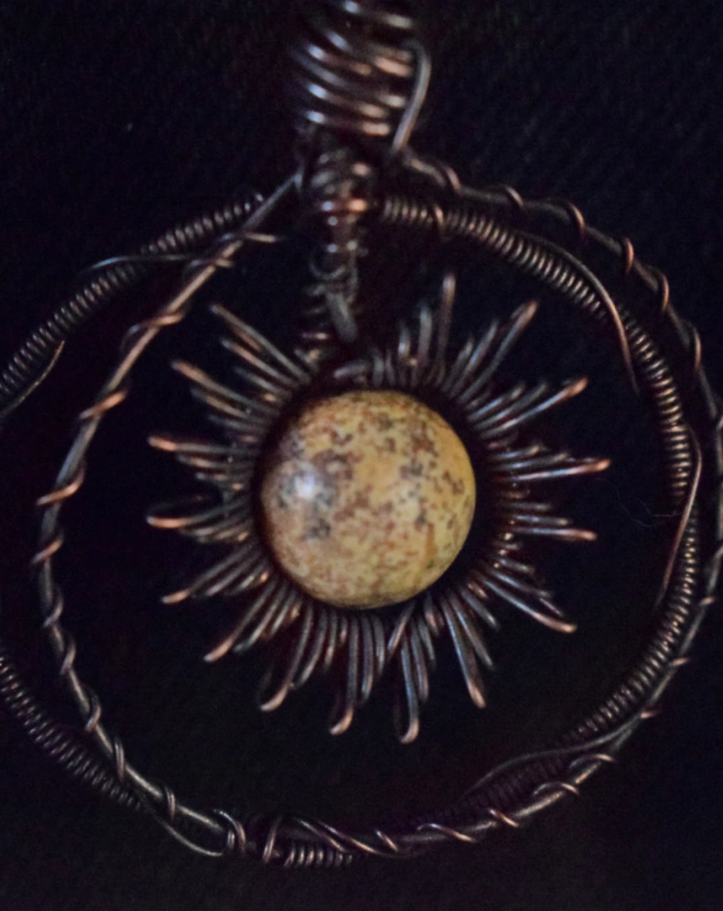 Sand Jasper Sun Talisman 2