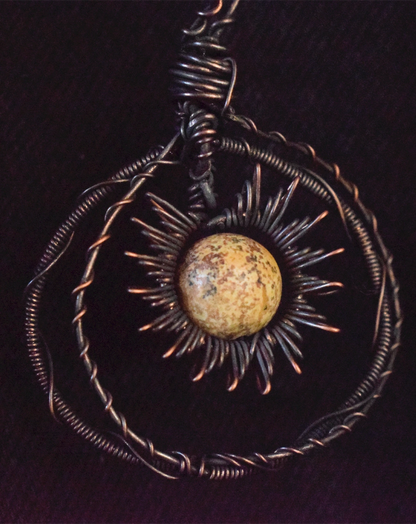 Sand Jasper Sun Talisman 2