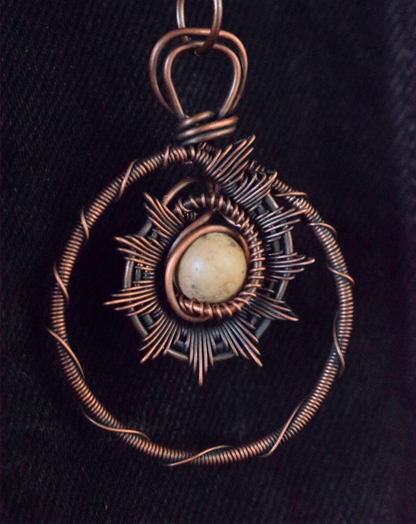 Sand Jasper Sun Talisman 3