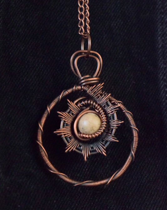 Sand Jasper Sun Talisman 3